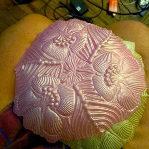 Colored glass plates depression glass